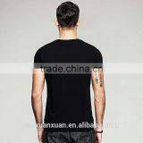2016 Wholesale 100% Cotton Black Men's T-shirt With Printing thumbnail-3