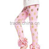 Best Selling Solid Color Ruffle Pant Stretch Icing Ruffle Leggings Infant Cotton Ruffled Pants Cheap Wholesale thumbnail-5