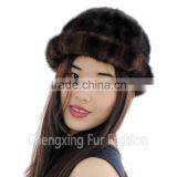 CX-C-197C Latest Winter Fashion Wholesale Real Mink Girls Fur Bucket Hat thumbnail-2