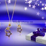 Gold Plated Pendant Set With Purple Amethyst thumbnail-3