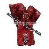 100% Viscose Printed Small Round Neck Poncho thumbnail-1