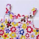 MGOO High Quality Cotton Dress Tulle Girl Floral Print Little Dress Infant Kids Sleeveless Dress CS002 thumbnail-3