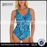 Womens Over The Shoulder One Piece Flattering V Back Silhouette Coverage Swimwear Soft Cup Bra Construction Customizable Suit thumbnail-1