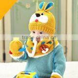 TC13004 Latest Fashion Baby Knitted Beanie Hat With Winter Warmed Scarf and String Mittens thumbnail-1