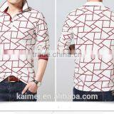 2017 Wholesale Good Quality Popular Latest Design Men's Checkered Polo Shirt thumbnail-1