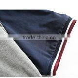 Sports 100% Cotton Breathable Light Matching Color Knitted Short Sleeve Golf POLO t Shirt for Men thumbnail-3