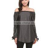 Zm35718a Women Clothing 2017 Latest Long Sleeve Tops Shirt thumbnail-1