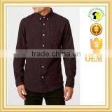 Burgundy Hemp Cotton Blend Shirts for Man thumbnail-1