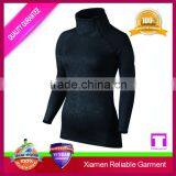 Custom Dry Wick Running Shirts With Zipper Long Sleeve, Ladies Gym Tops thumbnail-3