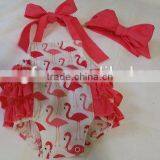 Wholesale Baby Clothing Baby Girls Flamingo Romper Kids Ruffle Bubble thumbnail-2