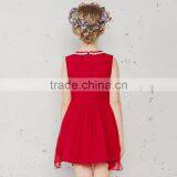 S60728B Summer Style Girls Dress National Wind Embroidery Dress Casual Pleated Sleeveless Fashion Clothes thumbnail-2