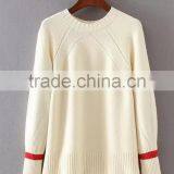 EY0879S New Fashion 2016 Women Irregular Knit Pullover Sweaters thumbnail-3