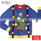 Women's Christmas Jumper Men's Tacky Christmas Tree Sweater With Suspenders thumbnail-3