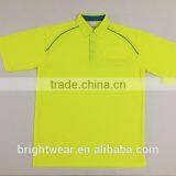 High Visibility Australia Mens Reflective Safety Yellow Breathable Polo Shirt thumbnail-5