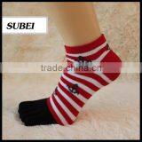 Japanese Stripe Toe Sock,bulk Wholesale Woman Socks