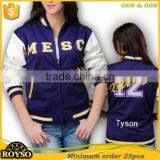 Custom Logo American Youth Size Jacket Letterman Varsity Baseball Women Jacket thumbnail-1