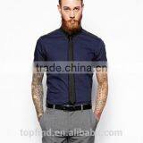Fashion Splicing Cotton Short Sleeve Men's Shirt thumbnail-1