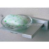 Bathroom fixtures high brass soap dish with glass