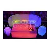 PE Plastic DMX Controlled LED Lounge Furniture Light Up Pub Tables And Stools