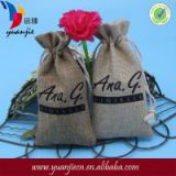 Promotional small drawstring burlap bags with logo wholesale