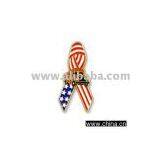 US Flag Awareness Ribbon Lapel Pin thumbnail-1