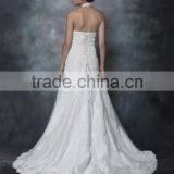 Sheath Halter Neck Lace-Up Taffeta Wedding Dress AS29602 thumbnail-3