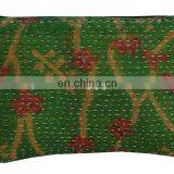 Wholesale Beautiful Cotton Indian Green Kantha Wallet Vintage Sari Clutch thumbnail-2
