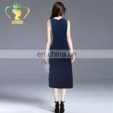 Hot Sale Design O-neck Letter Printed Cotton Sleeveless Dress thumbnail-2