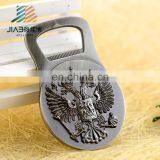 Russia Custom Bottle Opener Zinc Alloy Material Black Nickel Plating Opener Bottle