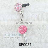 Enamel Alloy Lolly Headphone Dust Plug Earphone Jack Dust Cap Plug