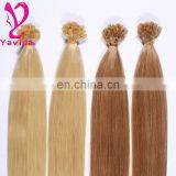 7A grade peruvian virgin hair high quality prebonded keratin i tip hair extension