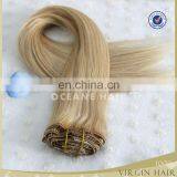 Natural Cheap 100% Human Hair Virgin 200 Grams Clip in Hair Extensions thumbnail-5