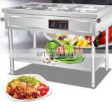 Factory Price Buffet Stainless Steel Glass Food Warmer Display Showcase
