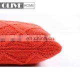Fashion Soft Jacquard Diamond Geometric Pattern Knitted Cushion Cover for Sofa thumbnail-5