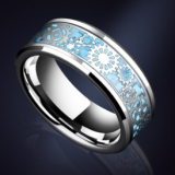 Colored Silver Foil Tungsten Gold Ring thumbnail-3