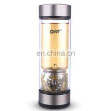 Temperature Display Double Wall Glass Drinking Tea Cup With 304 Stainless Steel Tea Filter