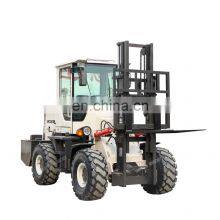 Diesel Small Forklift Truck 3 Ton 4 Ton 5 Ton Rough Terrain Forklift 4 Wheel Drive Truck Mounted Forklift thumbnail-3