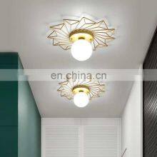 Sun Round Glass LED Ceiling Lamp for Bedroom Surface Mounted Round Modern Indoor Ceiling Light thumbnail-3