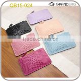Colorful python pattern cow leather coin purse embossed python leather pouch with card slots inside