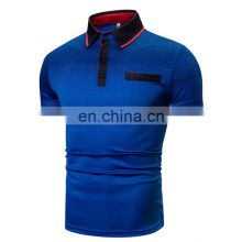 Hand Feel Cotton High Quality rib collar Braided collarPolo Shirt Custom Polo Shirt With Stripe Collar