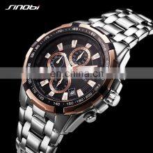 Sinobi Cool Chronograph Watch For Man Full Steel Band Wristwatch China Supplier Original Designer Reloj S9720G thumbnail-2
