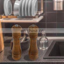Adjustable Shakers Large Capacity Acacia Wood Salt And Pepper Grinder Mills Set thumbnail-4