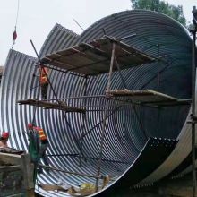 Road drainage pipe assembled large diameter galvanized culvert pipe