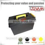 Engineering PP plastic storage box OEM waterproof case locks toolbox with tools (TB-901)