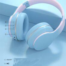 Wrapped Leather Earphone Colorful Bluetooths Stereo Microphone Headset Noise Cancelling Over Ear thumbnail-6
