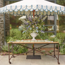 Double Top Lace Parasol Lace Irregular Custom Column Umbrella Courtyard Garden Villa Sun Umbrella thumbnail-5