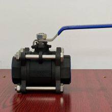 ANSI WCB Kohlenstoffgussstahl-Gewindekugelhahn 150LB Edelstahl 304 316 3-Teiliger 1000WOG Gewindekugelhahn thumbnail-6