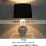 2016 Newest White Flower Ceramic Base Table Lamp thumbnail-2