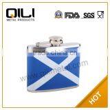 4oz Stainless Steel Good Quality Leather Wine Carrier