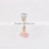 High Quality Fashion Women Rose Gold14k Ring Jewelry AAAAA CZ thumbnail-4